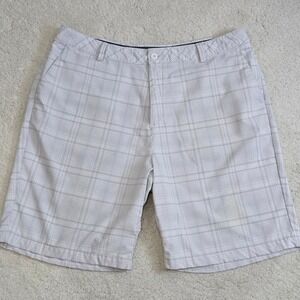 Under Armour Men's Plaid Golf Shorts Size 40 Gray Performance Stretch Flat Front